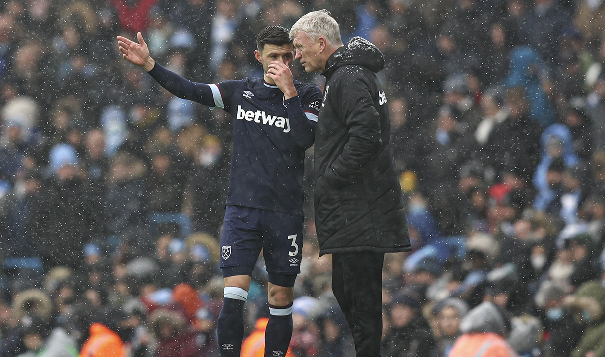 David Moyes and Aaron Cresswell