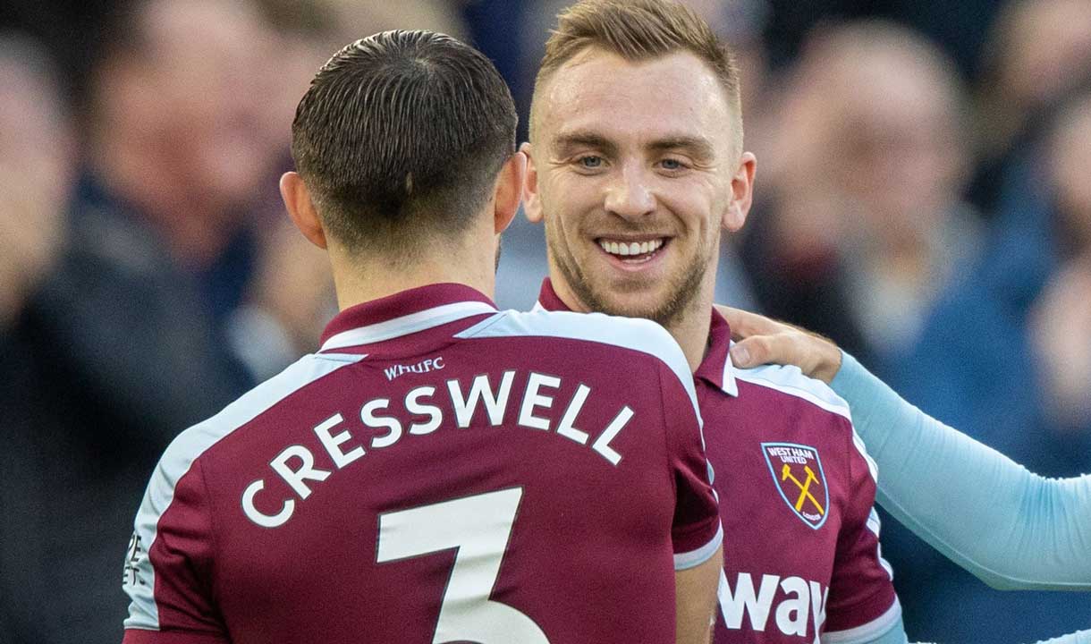 Aaron Cresswell with Jarrod Bowen