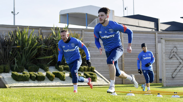 Declan Rice in training