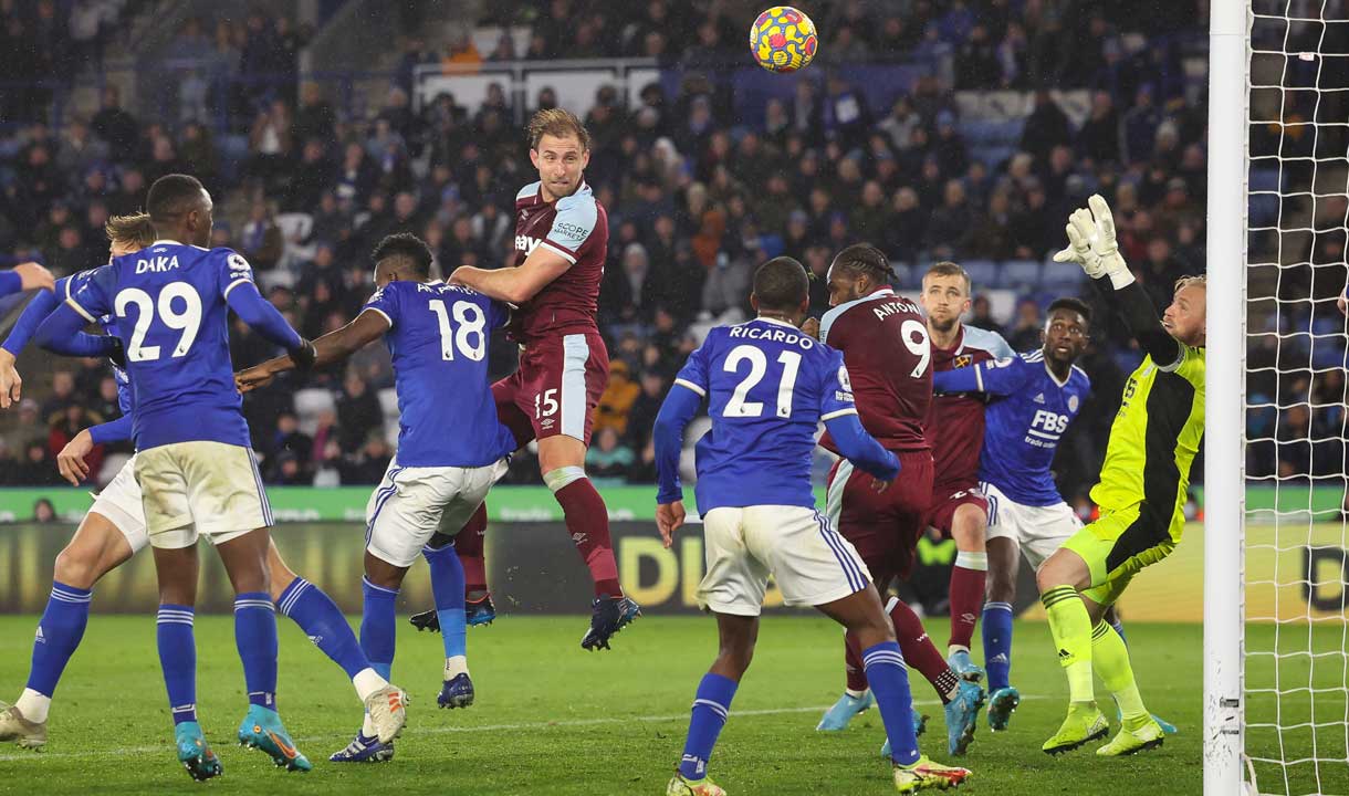 Craig Dawson scores at Leicester