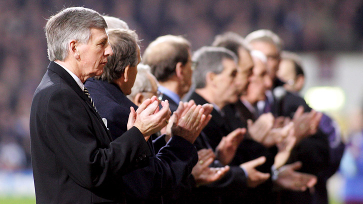 Tributes were paid to Ron Greenwood at the Boleyn Ground by West Ham United legends