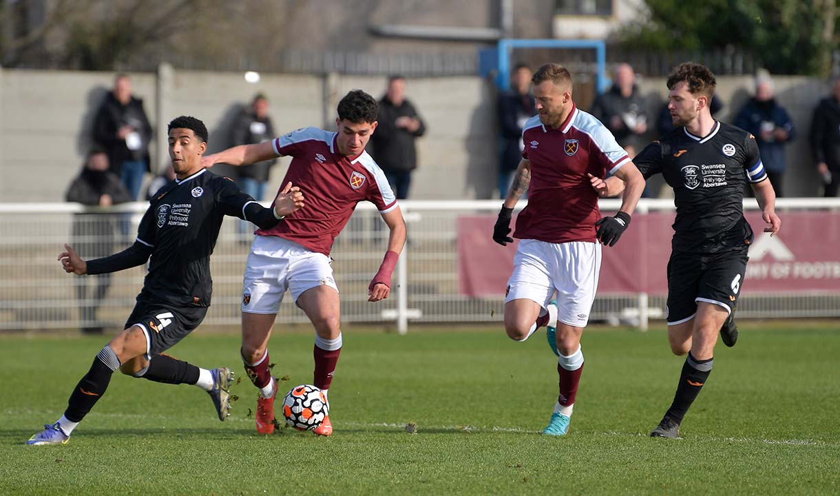 West Ham U23s in action against Swansea