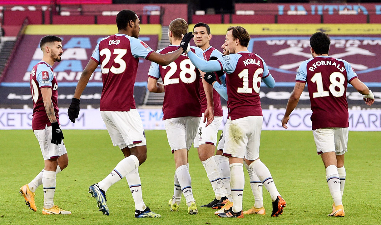 West Ham celebrate against Doncaster