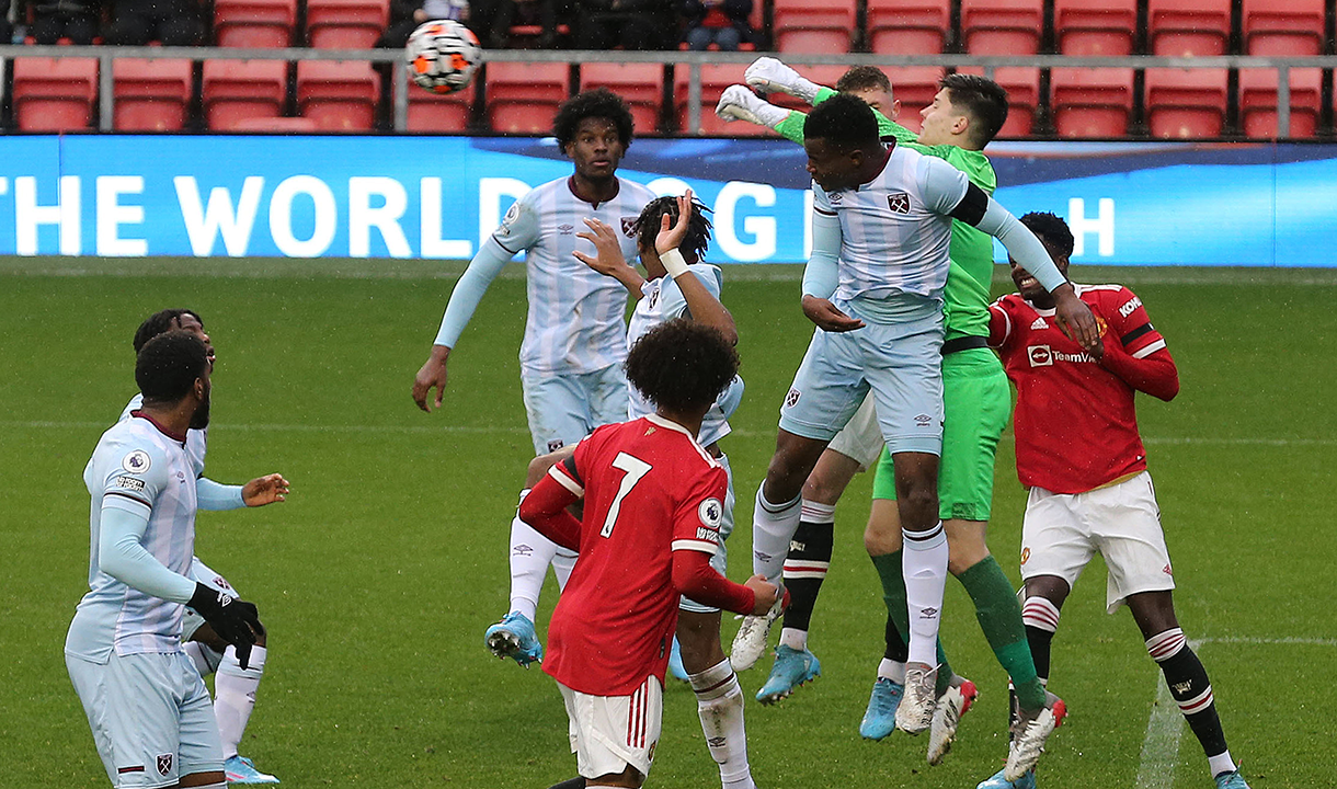 West Ham U23s in action at Manchester United