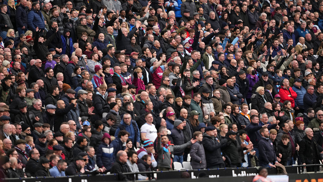 West Ham United fans at London Stadium
