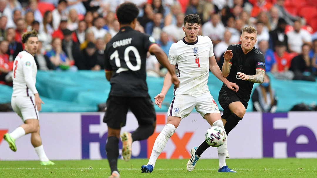 Declan Rice in action against Germany at UEFA Euro 2020