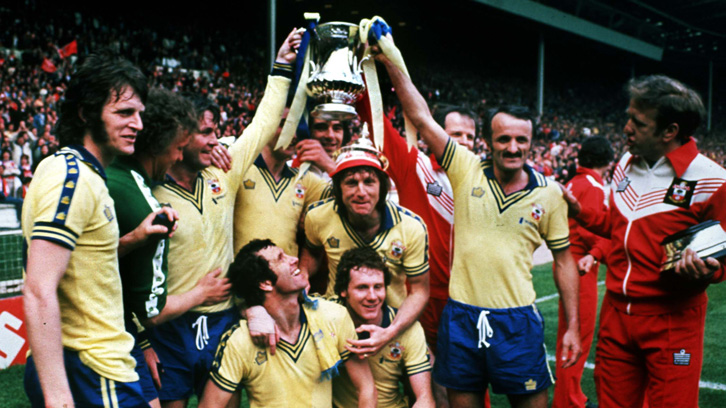 Southampton celebrate winning the FA Cup in 1976