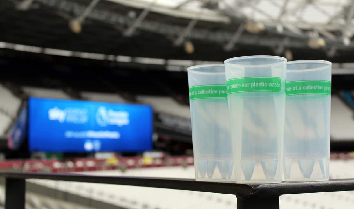 Reusable cups at London Stadium
