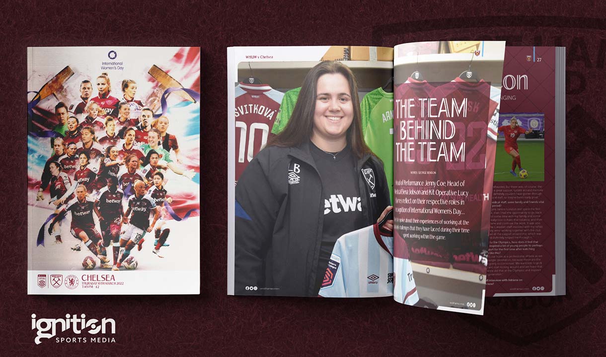 West ham United Women programme v Chelsea