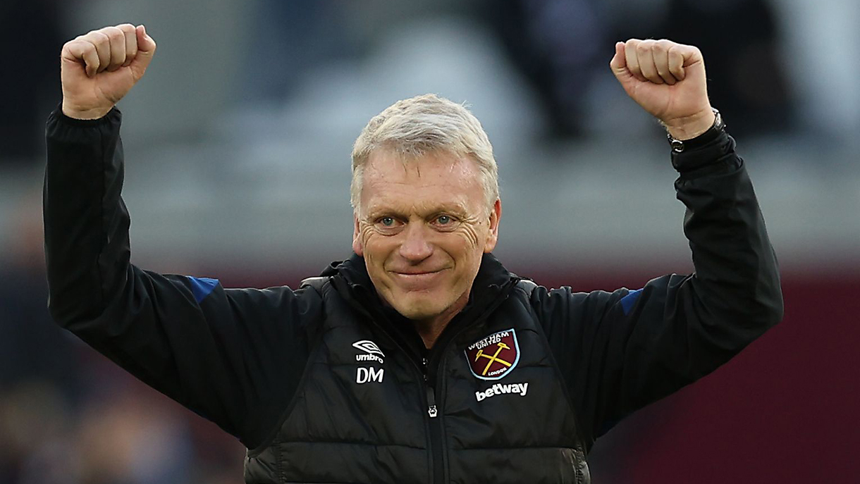 David Moyes celebrates