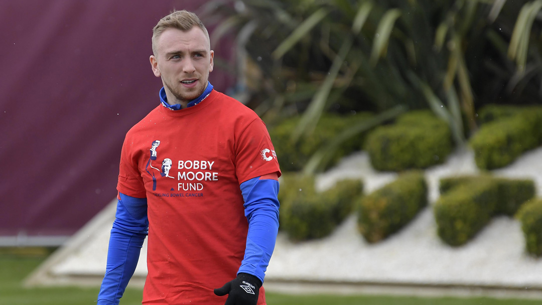 Jarrod Bowen in training at Rush Green