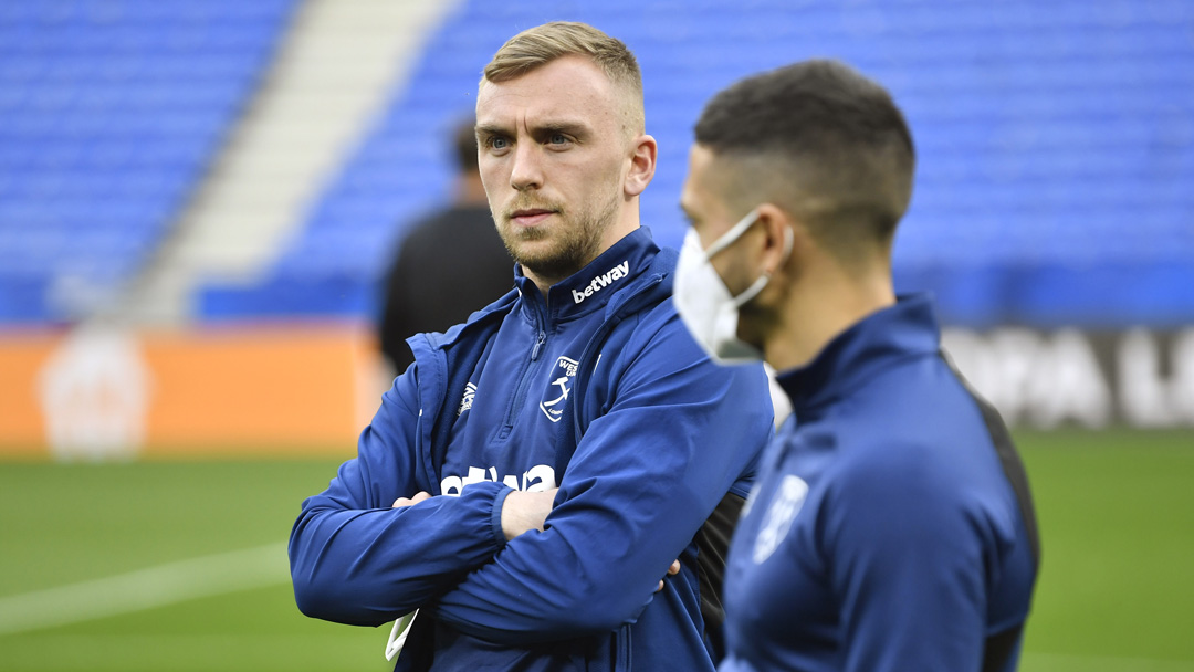 Jarrod Bowen and Manuel Lanzini in Lyon