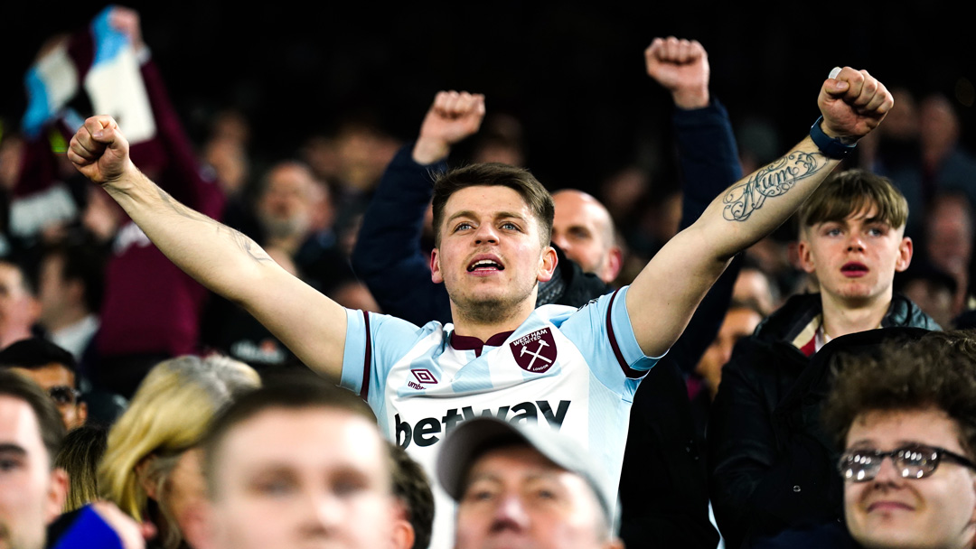 Fans at London Stadium