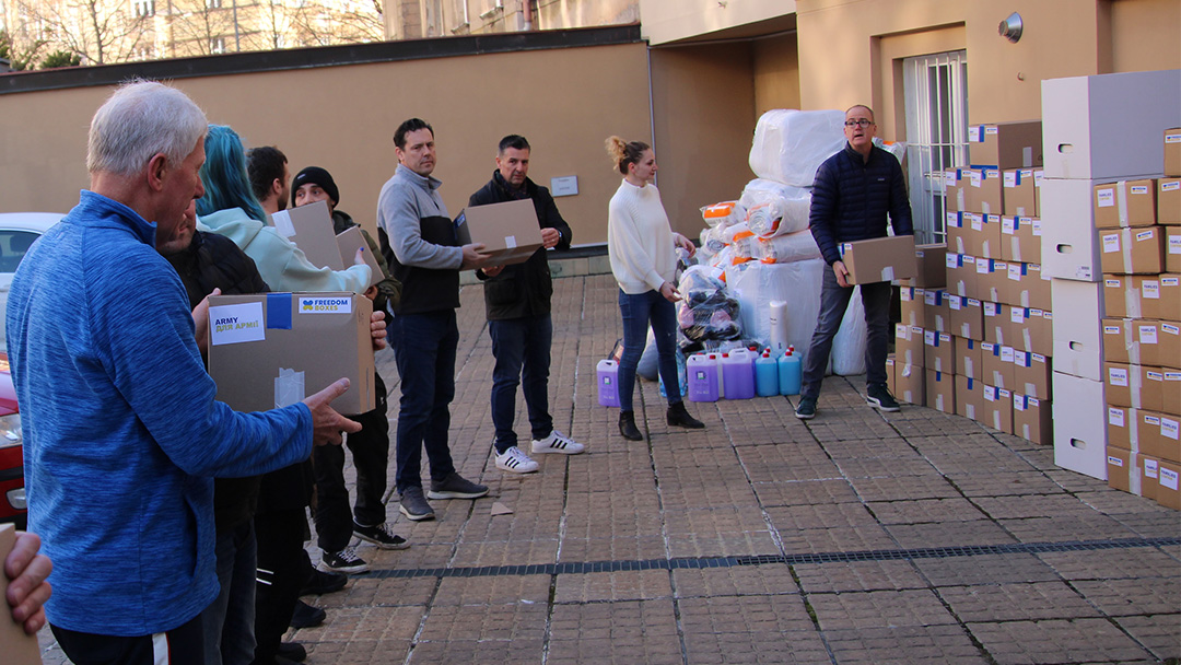 Freedom Boxes being delivered to Ukraine