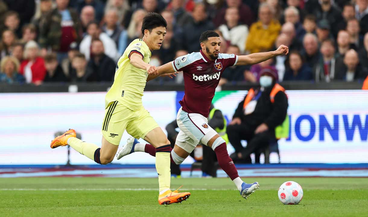 Saïd Benrahma in action against Arsenal