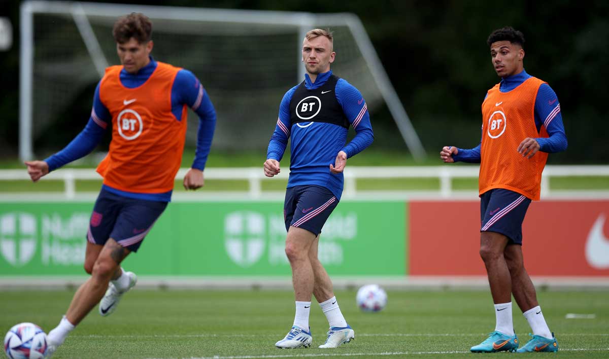 Jarrod Bowen in training for England