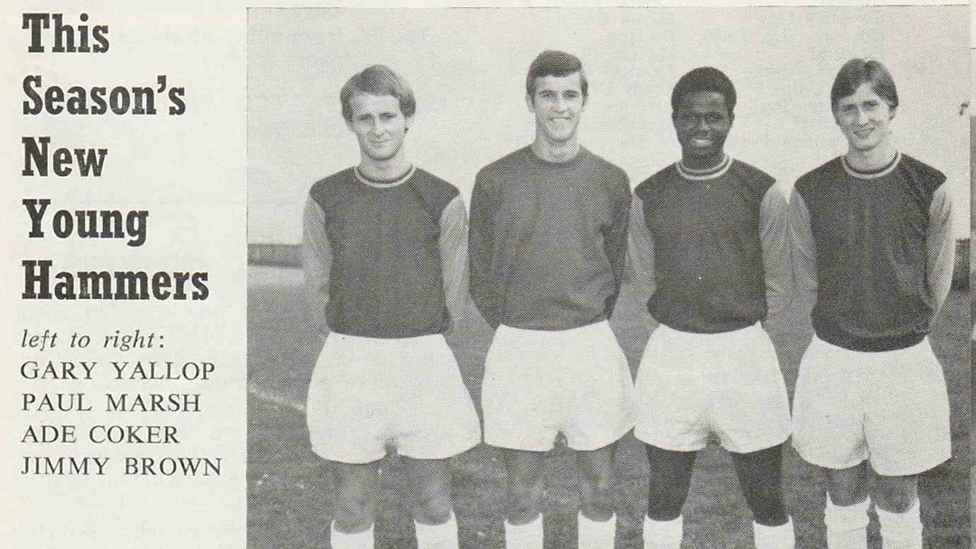Ade Coker joined West Ham United as a teenager