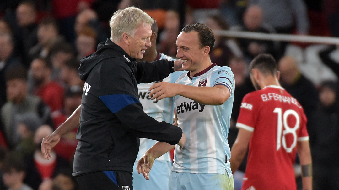 David Moyes with Mark Noble