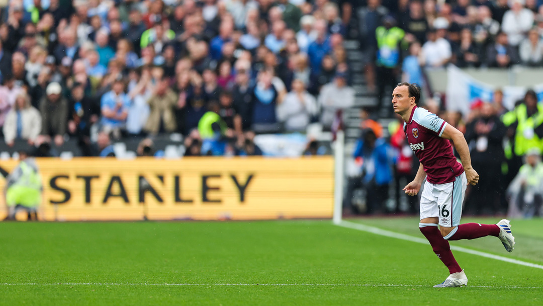 Mark Noble was introduced for a farewell appearance