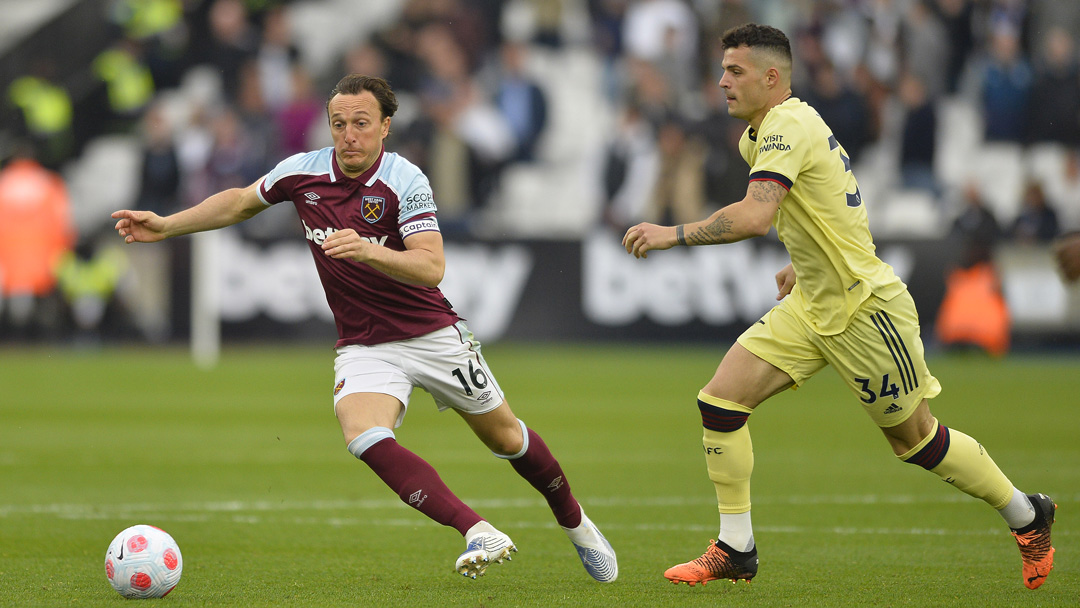 Mark Noble returned to captain the side against Arsenal