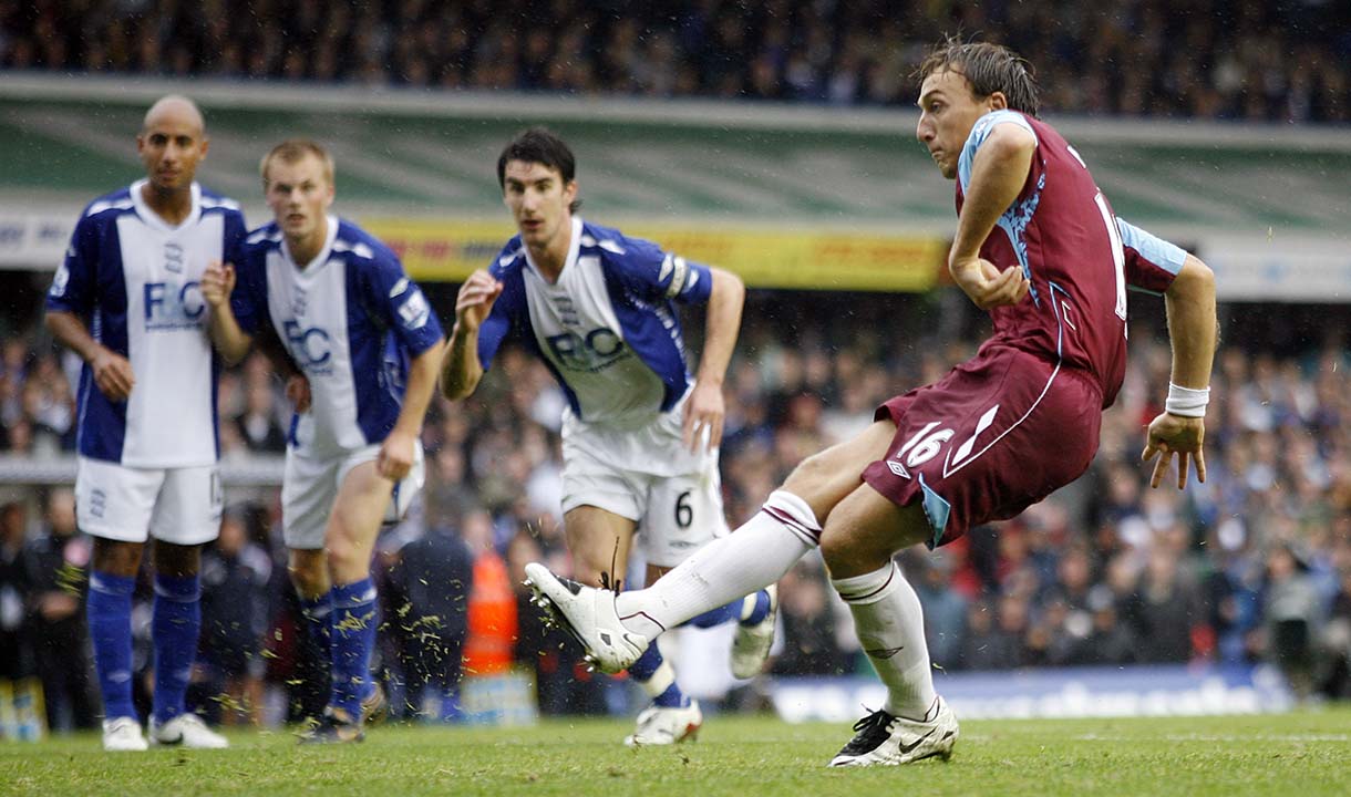 Mark Noble scores his first penalty for the club