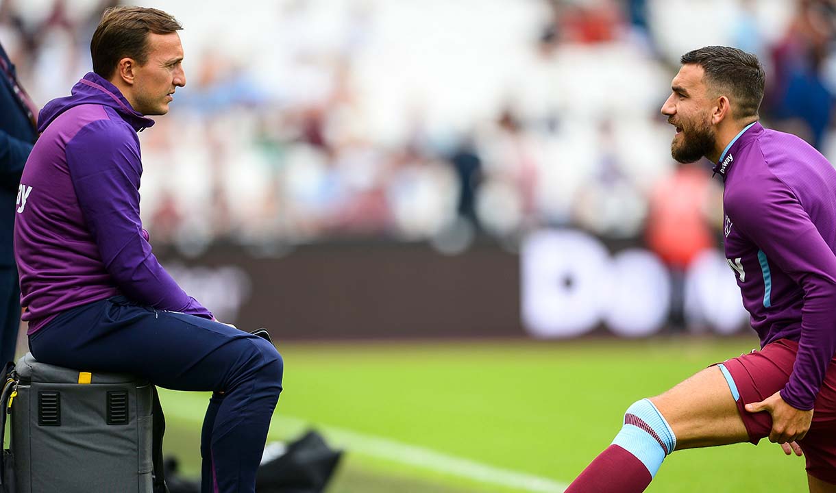 Noble and Snods chat at London Stadium