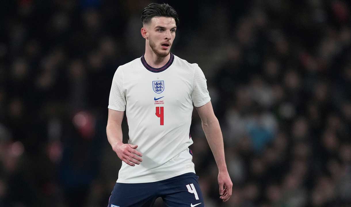 Declan Rice in action for England