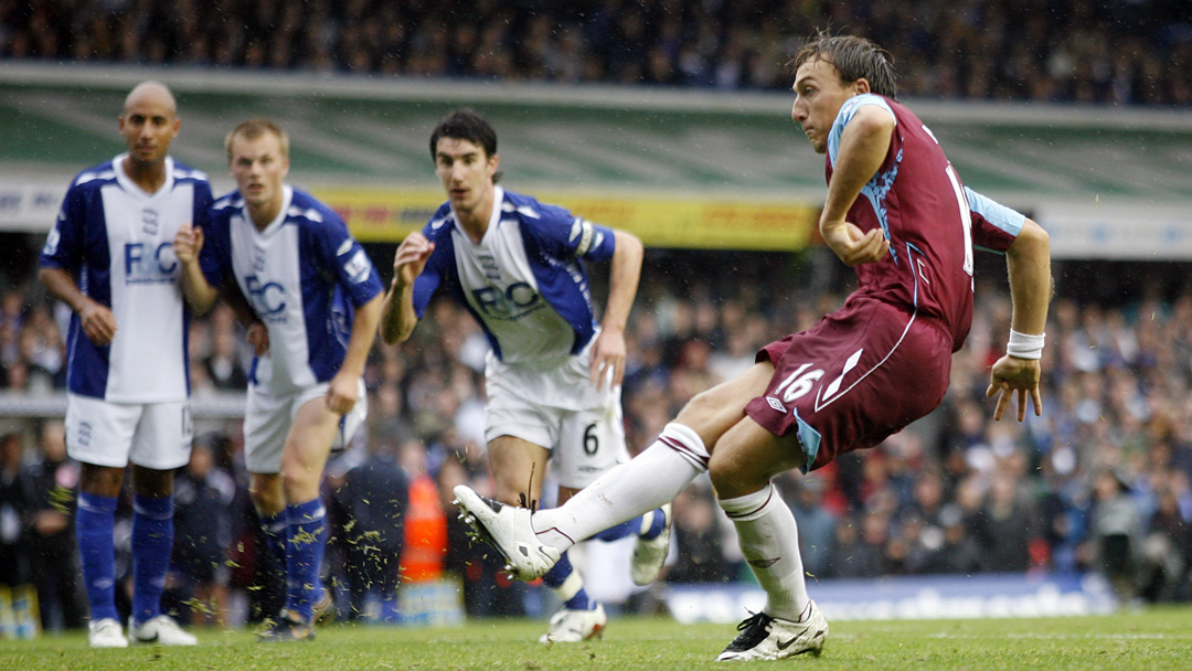 Scoring my first penalty for West Ham up at Birmingham in August 2007