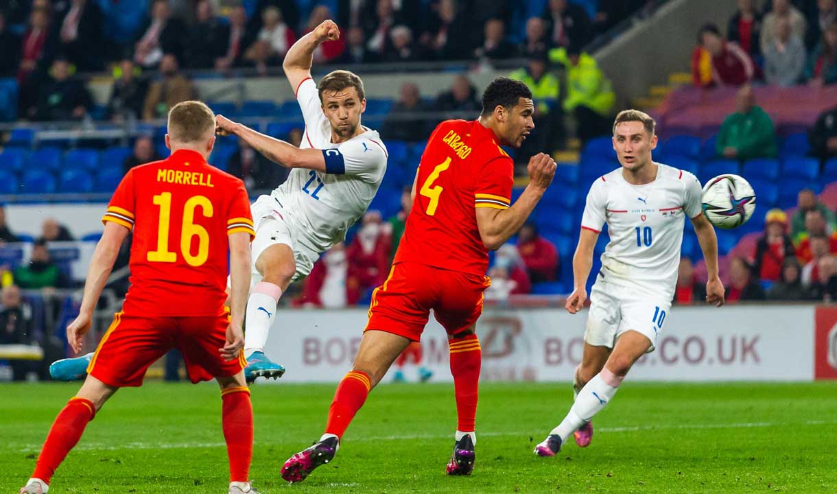 Tomáš Souček scores for Czech Republic against Wales