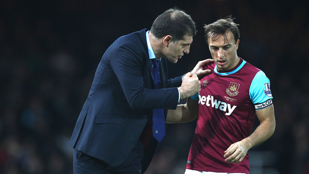 Slaven Bilic with Mark Noble