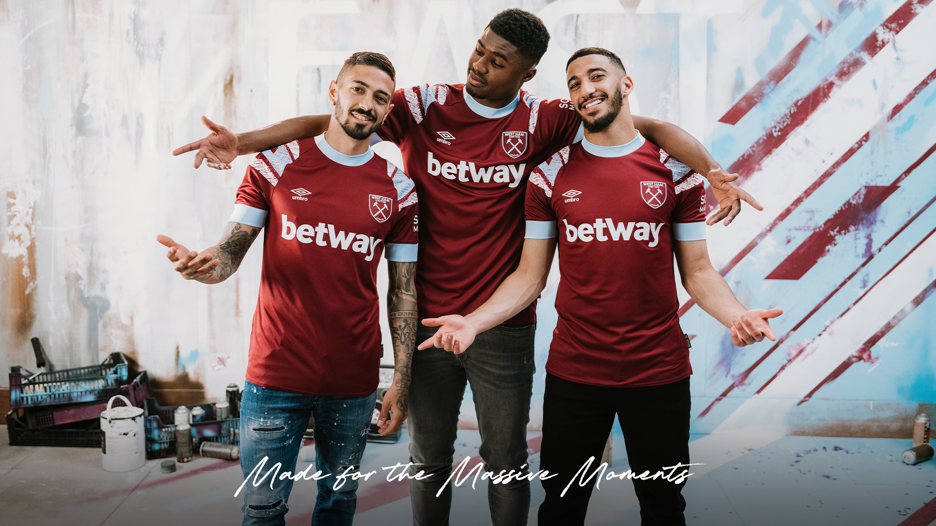 West Ham players wear the new Home Kit