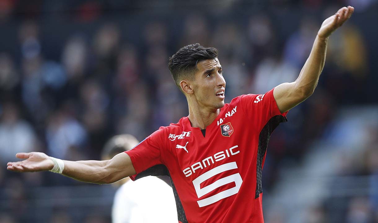 Nayef Aguerd in action for Rennes