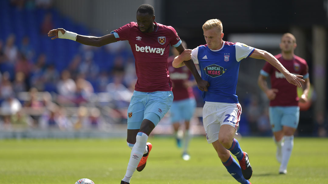Flynn Downes in action against West Ham United in July 2018