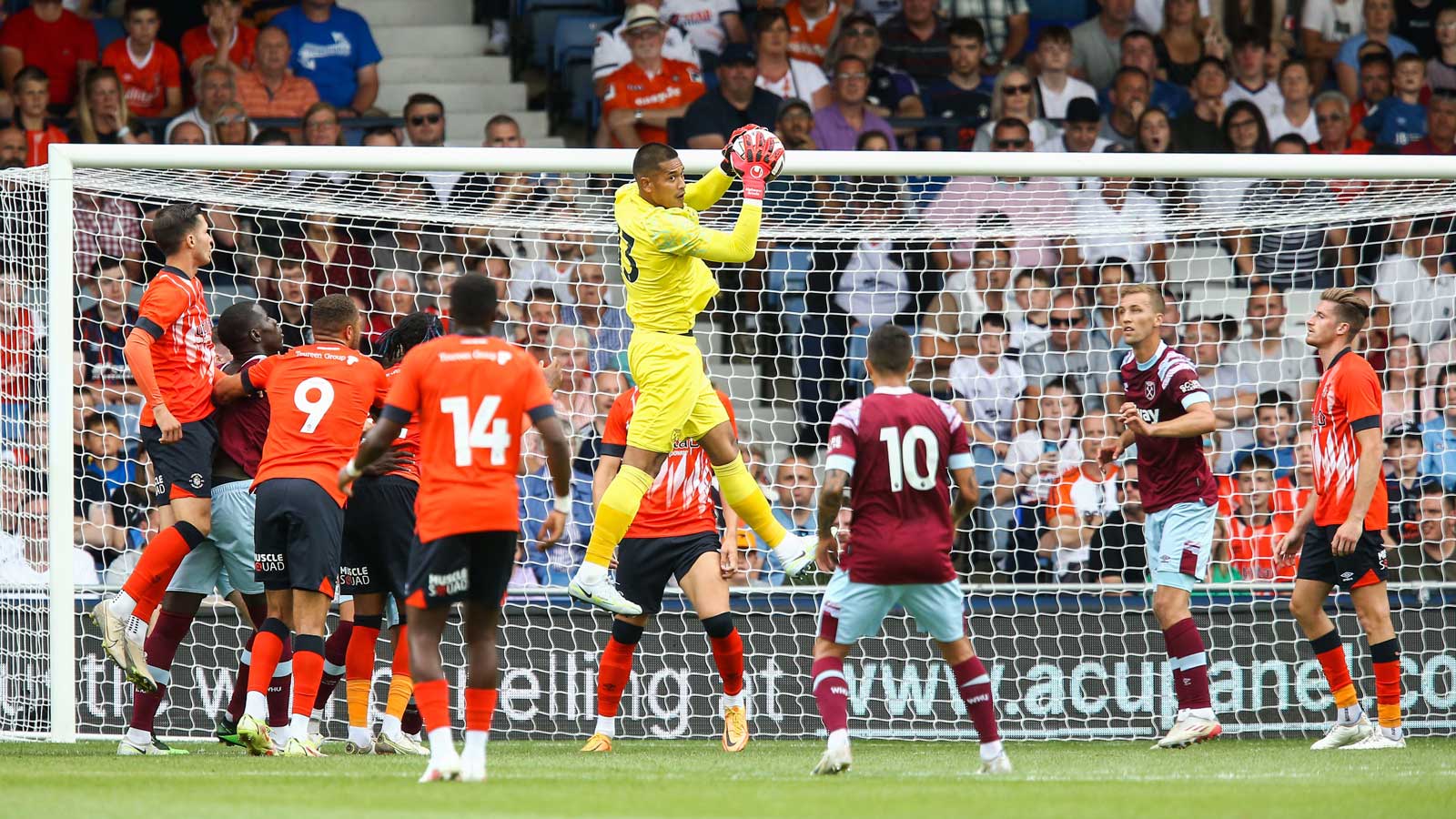 Alphonse Areola in action at Luton