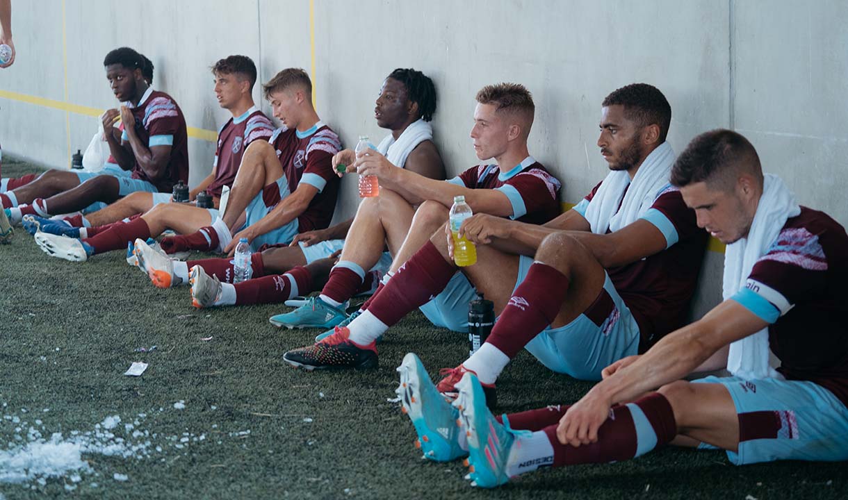 U21s take a breather during West Ham United training