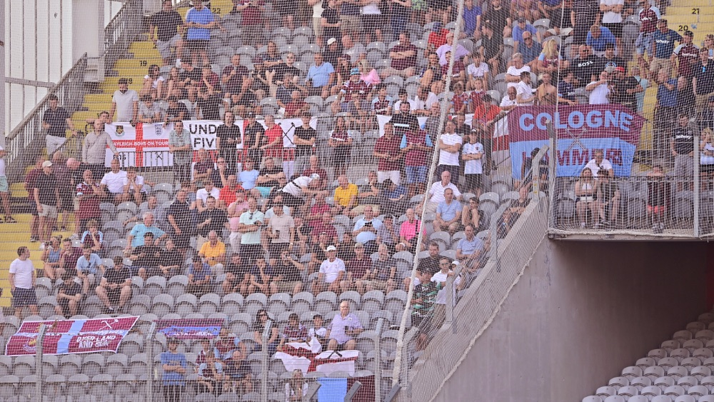 West Ham fans at Lens