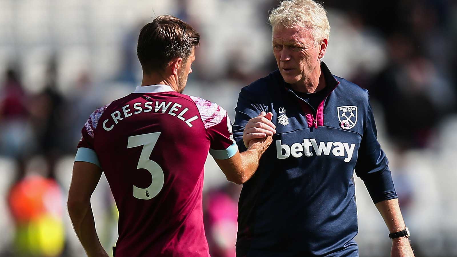 Aaron Cresswell and David Moyes