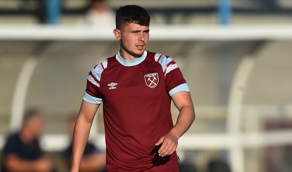 Dan Chesters in action for West Ham United U21s