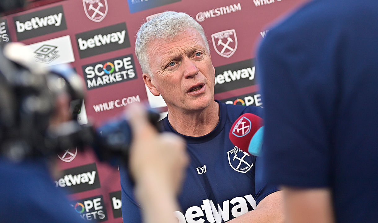 David Moyes speaks to West Ham TV following defeat to Man City