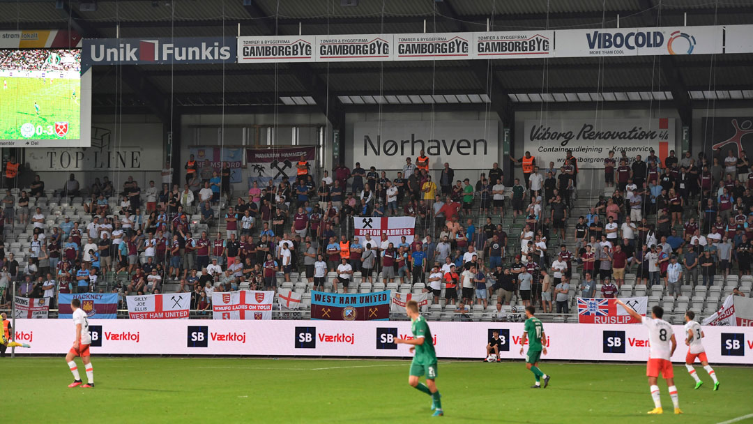 West Ham fans Viborg