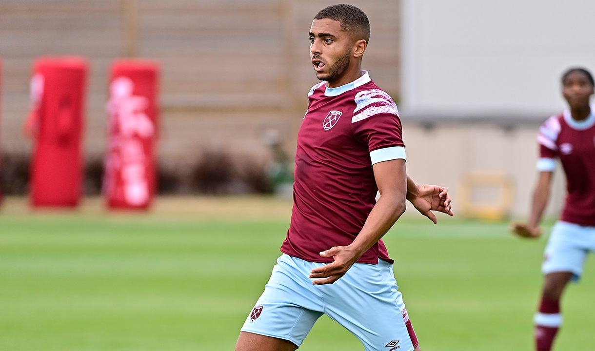 Will Greenidge in action for West Ham United u21s