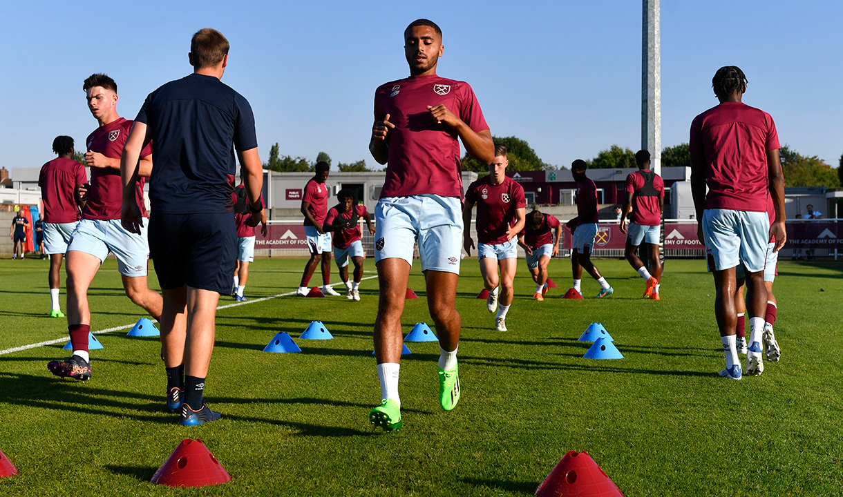 Will Greenidge in training for West Ham United u21s 