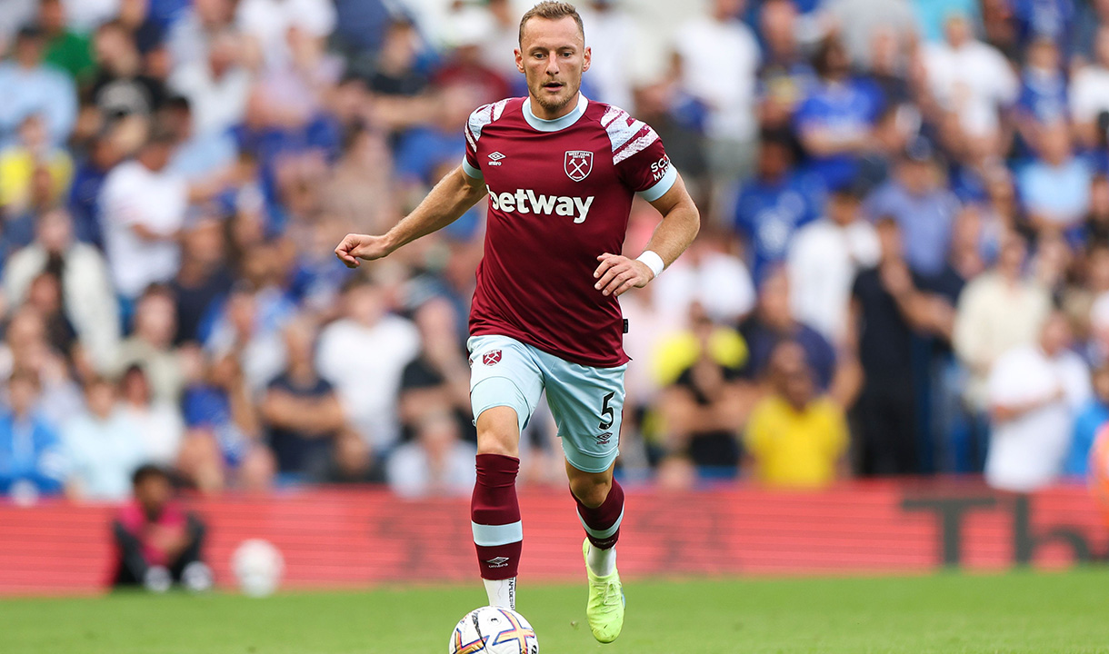 Vladimir Coufal playing for West Ham United