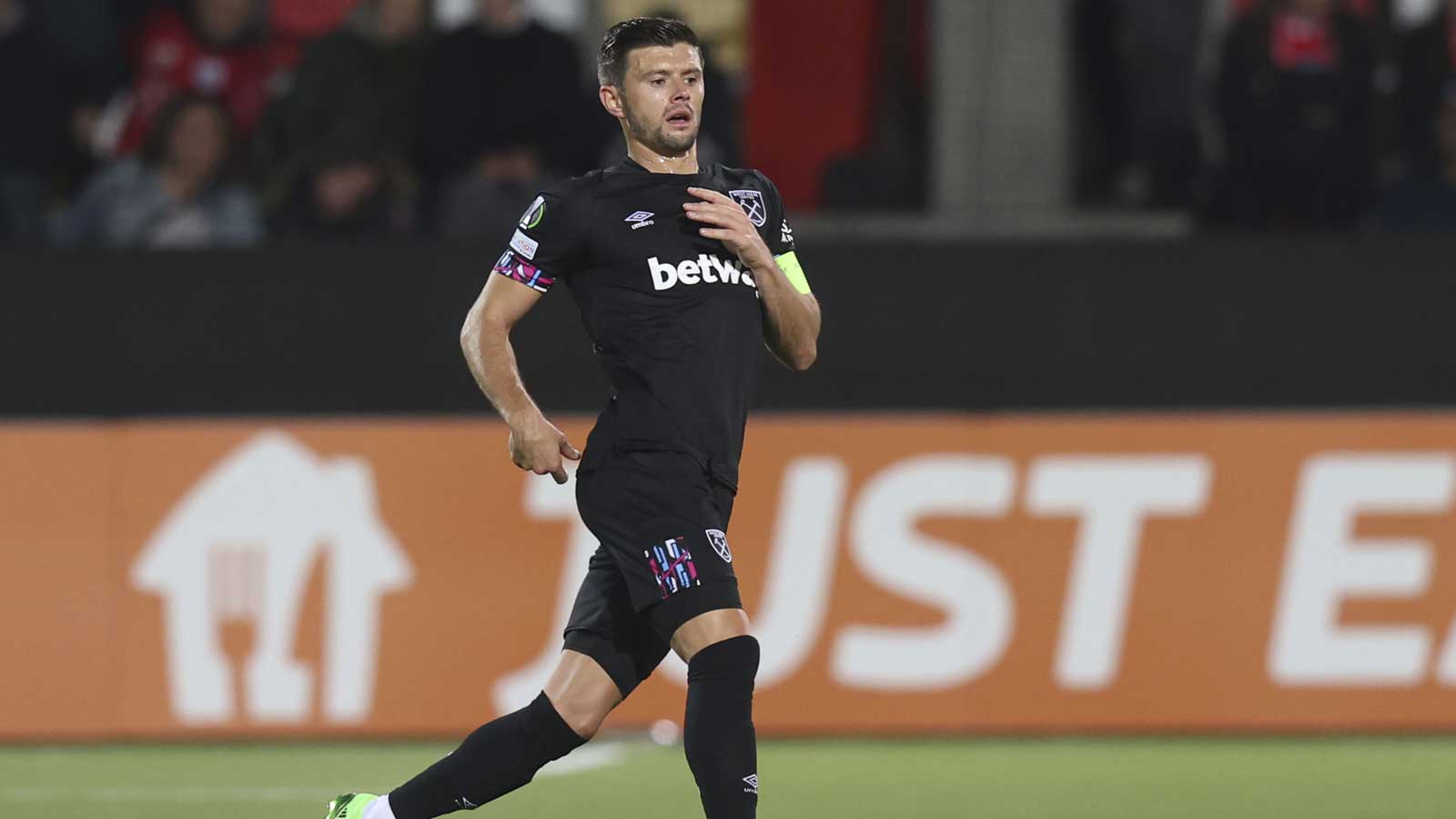 Aaron Cresswell in action at Silkeborg