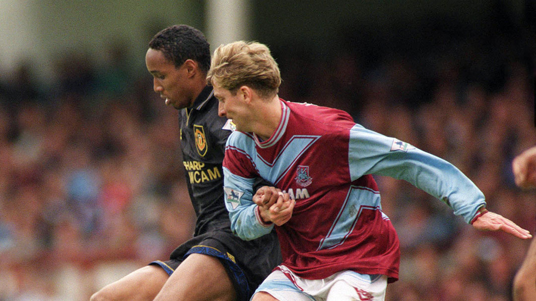 John Moncur and Paul Ince in May 1995