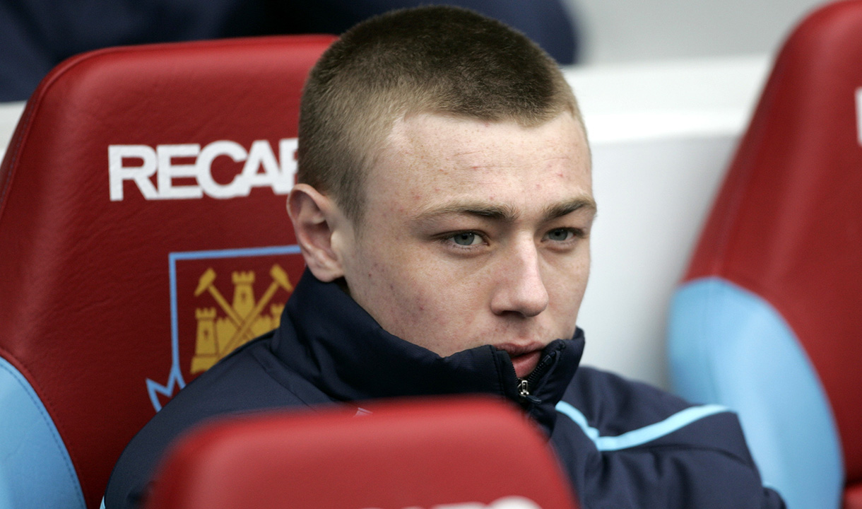 A young Freddie Sears on the West Ham United bench