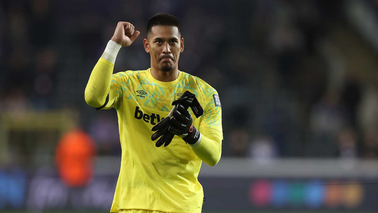 Alphonse Areola celebrates at Anderlecht