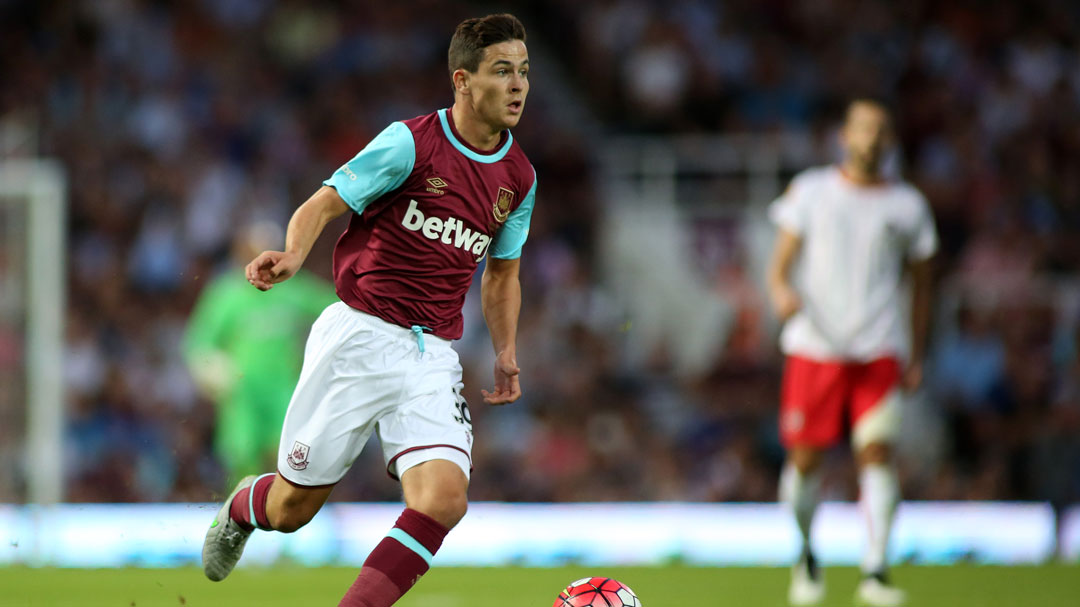 Josh Cullen in West Ham colours in 2015