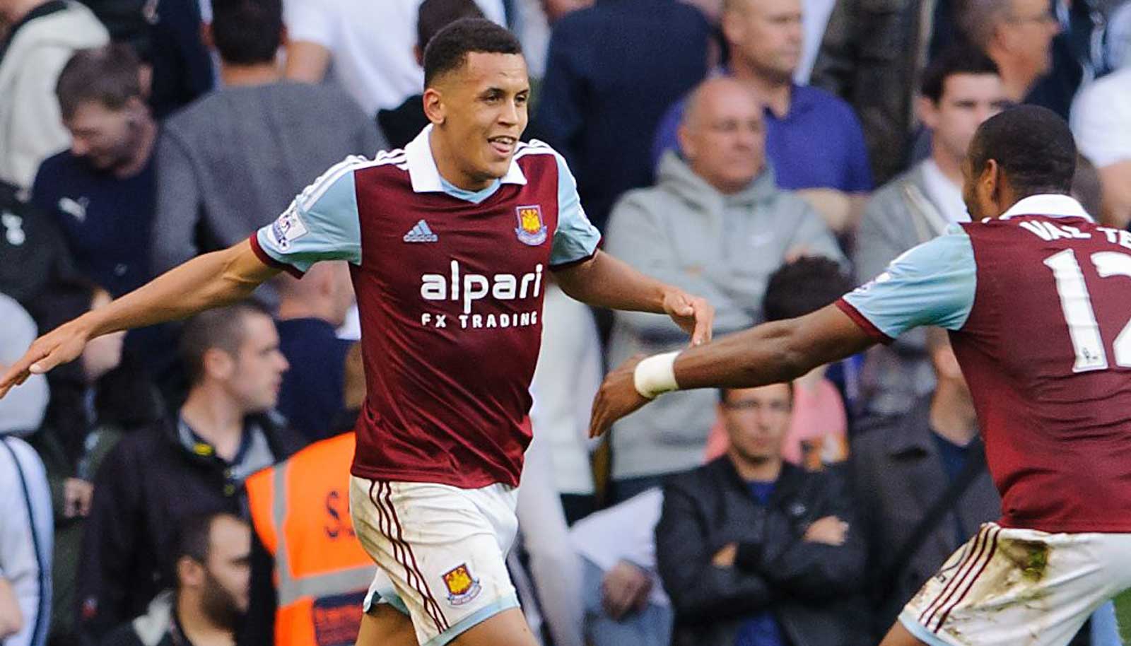 Ravel Morrison celebrates his solo goal at Tottenham in October 2013