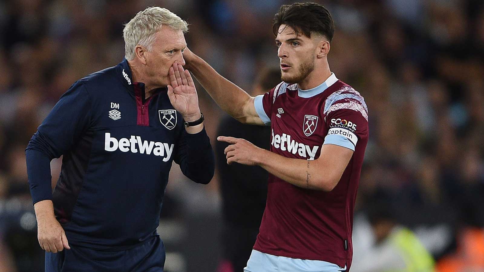 David Moyes and Declan Rice